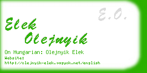 elek olejnyik business card